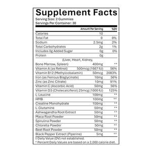 Methylen mavi sakızlı hepsi bir reseveralpha L alfa GPC L Theanine metil mavi Gummies - Product Image 2