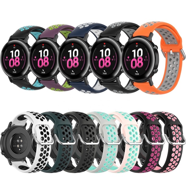 Silicone Rubber Watch Strap for Samsung galaxy Smart /Galaxy Watch 3 4 Active 1 2 Wristbands Bracelet Band