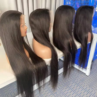 Perruque Lace Front en Cheveux Remy Vietnamiens en Gros |   Perruque longue et droite en cheveux humains, à brins uniques |   Perruque Lace Front sans colle pour femmes