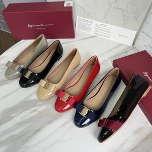 Scarpe Basse Classiche alla Moda con Fiocco, in Vernice, Eleganti Estive a Strato Singolo, Ciabatte da Donna - Product Image 3