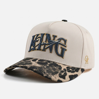 Casquettes de baseball vintage en gros, chapeaux brodés personnalisés, casquette de baseball de haute qualité à imprimé léopard pour homme et femme