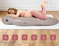 Matelas gonflable en PVC floqué épaissi en forme de O, écologique, moderne et pliable pour femmes, maison et camping
