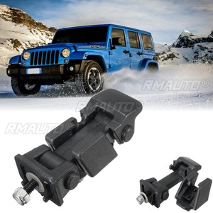 1 Set <b>Black</b> Hood Lock <b>Bracket</b> Latches Buckle Holder for Jeep/Wrangler 2007-2016 - Product Image 1
