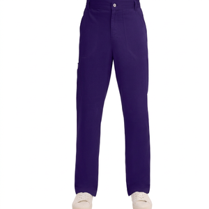 Unisex <b>Purple</b> Cotton Polyester Woven Hospital Pants with Needle Detection Feature - Product Image 1