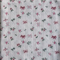 Tissu jacquard imprimé extensible doux de haute qualité, tissu tricoté en pointelle en coton poly avec impression florale personnalisée