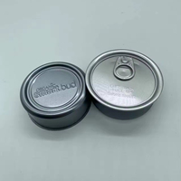 Vente en gros de boîtes de conserve Cali de 100 ml 3,5 g à fermeture automatique avec couvercle à anneau et autocollants d'étiquettes, boîte de conserve pour thon
