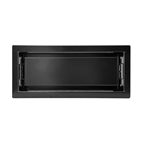 Grille d'aération de sol DIY 4x10 pouces avec plateau, en métal robuste, à montage encastré, design à insérer DIY