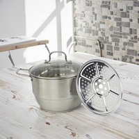 Set Panci Masak Happycooking High Stainless Steel Desain Populer, Panci Pemanas untuk Troli Dapur, Panci Cocina Terbuat dari Logam