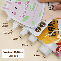 Pochette transparente personnalisée avec bec verseur pour jus de fruits et légumes, en PET, EVOH, PE, imprimée, pour liquides