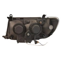 Paires de phares noirs modifiés pour LAND CRUISER FJ100 LC100 avec anneaux LED Angel Eye et feux de jour 2004 2005 2006 2007