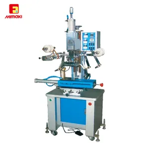 Hot Stamping Machine, Hot Foil Stamping Mesin Semi Otomatis Bronzing Machine untuk Tutup Botol/Bibir Tabung