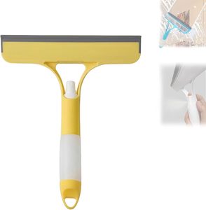 Soft Water Crevice <b>Brush</b> Handle Shower Squeegee Plastic <b>Window</b> Squeegee for Glass Doors Bathroom Accessory Glass Cleaner Spray - Product Image 1