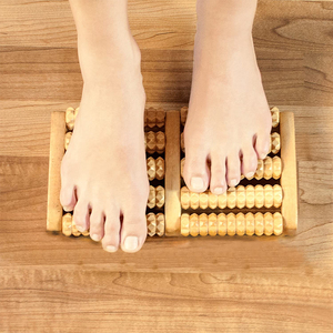 Xách tay của nhãn hiệu bằng gỗ chân massage sang trọng với 5 con lăn tuyệt vời để làm giảm đau chân và đau tích tụ - Product Image 4