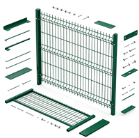 Valla de malla soldada 3D galvanizada antirrobo con postes de 6 pies y modelado 3D para protección de almacenes y fábricas