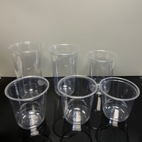 Gobelets en plastique PET jetables personnalisés avec logo, en forme de U, 500 ml, 600 ml, 700 ml, pour café froid, avec couvercle et paille, échantillon gratuit