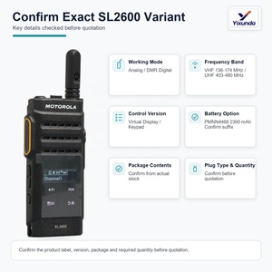 Radio Portátil Original <span class=keywords><strong>Motorola</strong></span> SL2600 MOTOTRBO DMR, 256 Canales, Teclado Virtual OLED <span class=keywords><strong>para</strong></span> Hostelería, Kit al por Mayor - Product Image 5