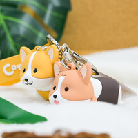 Porte-clés personnalisé en résine Corgi, pendentif chien mignon en peluche, fabricant OEM de porte-clés pour enfants, idéal comme cadeau pour les enfants