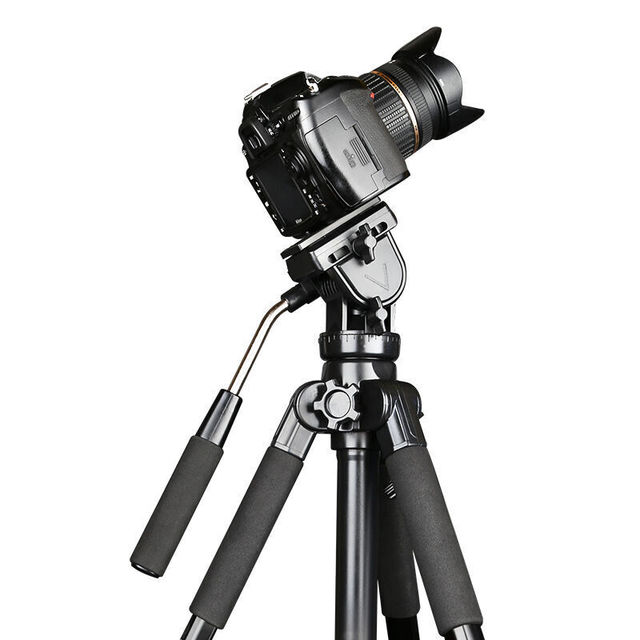 Fluid Video Swivel Panhead Hydraulic Tripod For Camera Professional 65'' 17.6lb Load Dslr Digital Tripods & Supports