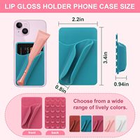 Étui de téléphone avec support pour rouge à lèvres, support en silicone pour gloss, support adhésif pour baume à lèvres pour iPhone et Android