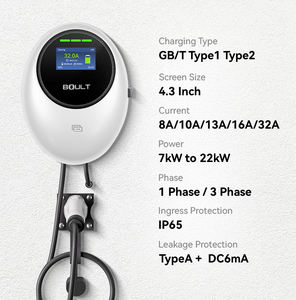 เครื่องชาร์จรถยนต์ไฟฟ้าแบบติดผนัง <span class=keywords><strong>Wallbox</strong></span> ชนิดที่ 1/ชนิดที่ 2/GBT กำลังไฟ 22KW/11KW/7KW - Product Image 1