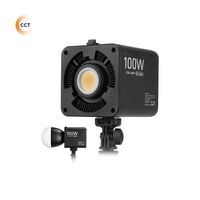100W Batería incorporada Cob Luz de video bicolor Luz de fotografía profesional Regulable 2700-6500K para transmisión en vivo de estudio