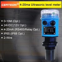 Transmetteur de niveau à ultrasons intelligent intégré au réservoir, capteur de niveau de liquide industriel, surveillance à distance, 4-20 mA, RS485, IP65, IP68