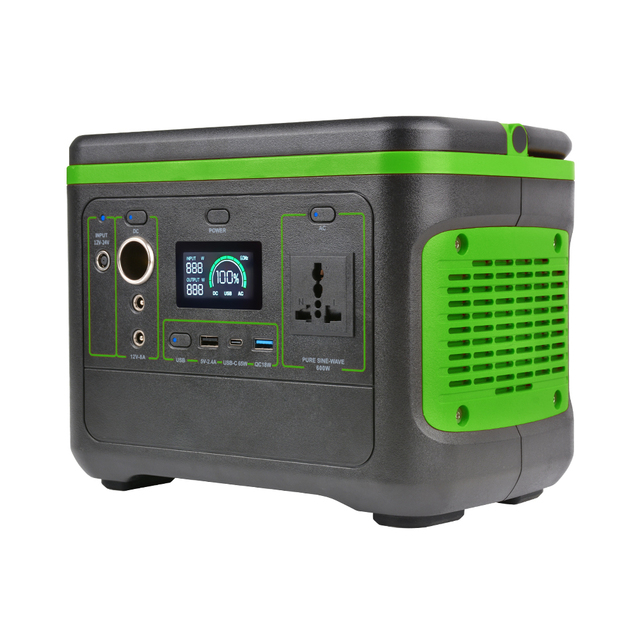New Backup Option 600w Power System Fast Charging Outdoor Camping Portable Solar Battery Power Station