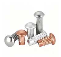 Rivets à tête dôme en aluminium naturel avec mandrin en acier au carbone pour la fixation de tôles de placards métalliques
