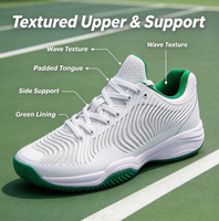 Chaussures de tennis unisexes professionnelles pour l'hiver, logo personnalisé, baskets pour terrain dur, respirantes, antidérapantes, légères, chaussures d'entraînement