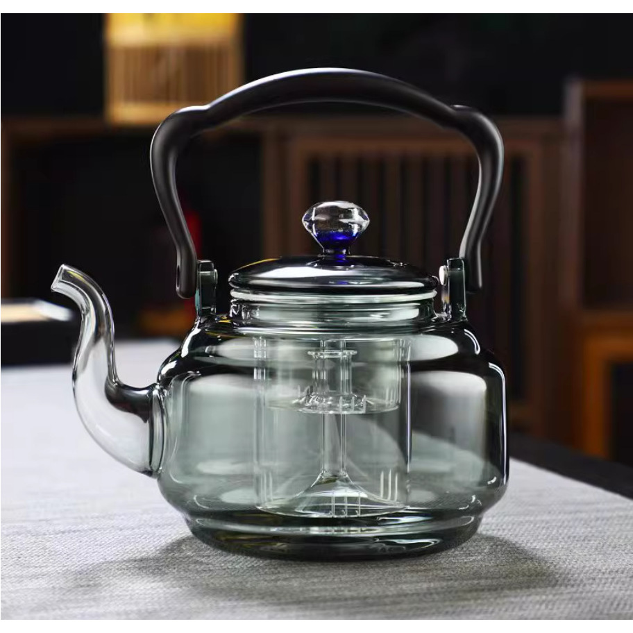 Translucent Black Starry Teapot