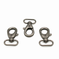 Mousqueton pivotant en alliage de zinc de 26 mm, crochet à pression métallique personnalisé pour sangle de sac, porte-clés, laisse d'animal, accessoires de quincaillerie