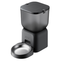 Distributeur automatique de nourriture pour chiens et chats, personnalisé, 4L, en acier inoxydable, contrôlé par WIFI, avec application, minuterie et fonction vocale