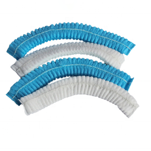 Capuchon de tête bouffant non tissé jetable et couverture de cheveux/capuchon à clip/filet à cheveux/casquettes non tissées 10g PP 21 pouces BLEU - Product Image 3