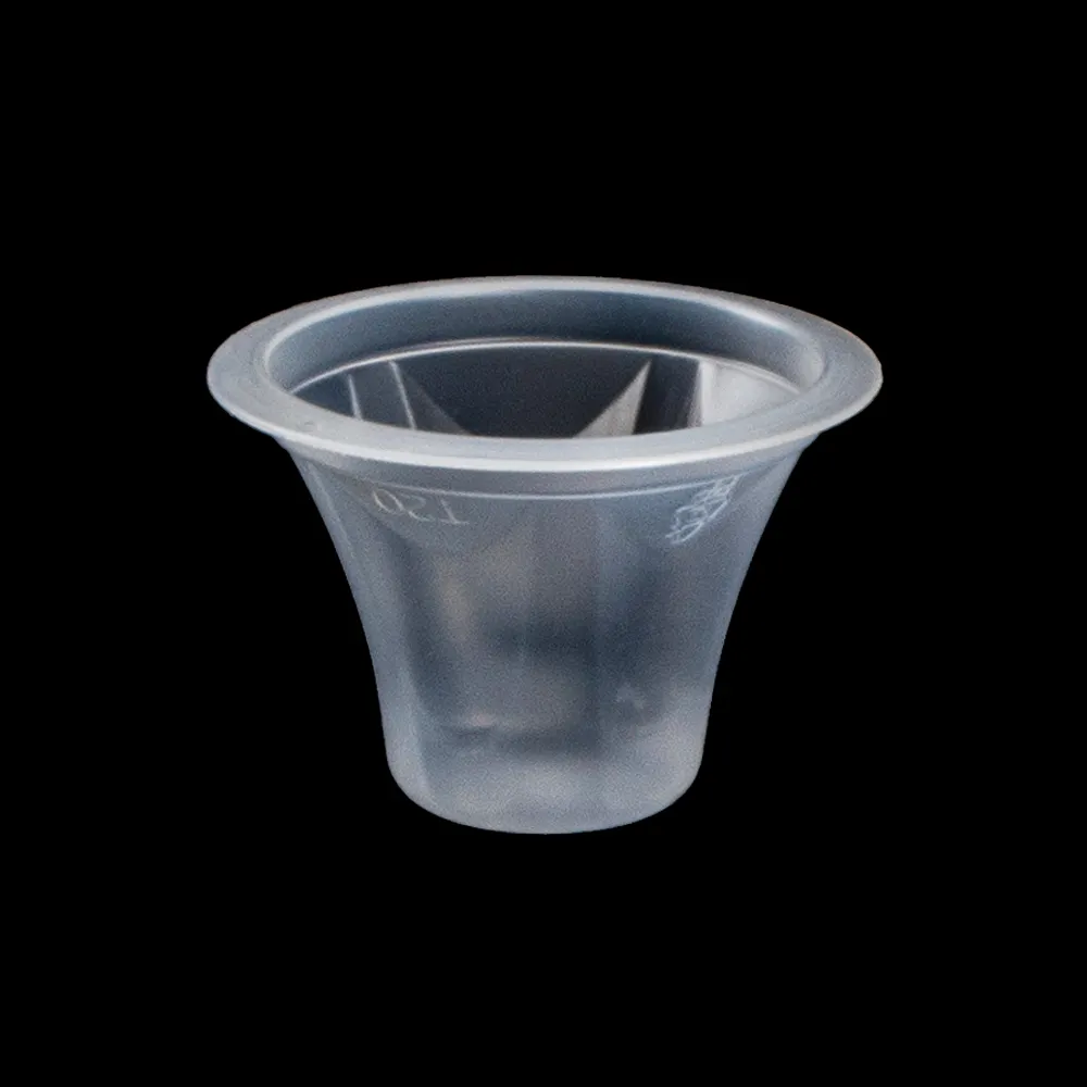 Custom Diameter Phi 48mm Disposable Pp Transparent Cup With Round Bottom and Inner Pentagon For Jelly Pudding Food Packaging Cup