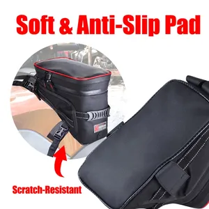 Sacoche de Réservoir de <span class=keywords><strong>Moto</strong></span> Universelle Selle de Réservoir de Carburant à Dégagement Rapide avec <span class=keywords><strong>Sangle</strong></span> Réfléchissante Forte - Product Image 2