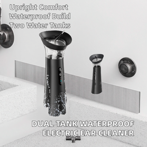 Kit de limpieza de oídos eléctrico portátil con tanque dual separado, resistente al agua, elegible para FSA/HSA, ergonómico, para cuidado personal en casa - Product Image 2