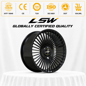 ล้อแม็กซ์อลูมิเนียมฟอร์จ LS8011 ขนาด 15-26 นิ้ว สีดำเงา ดีไซน์หลายก้านแบบเต็มหน้า สำหรับรถยนต์นั่งส่วนบุคคล - Product Image 3