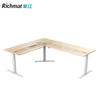 Bureau de direction moderne grand bureau d'ordinateur d'angle en forme de L