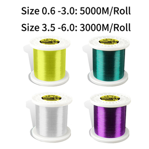 Fil de pêche en nylon en gros, <span class=keywords><strong>5000</strong></span> mètres/rouleau, 0,1 mm-0,4 mm, monofilament, résistant à l'usure et à la traction, ligne principale, ligne de tête - Product Image 6