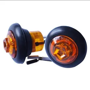 0.75 Inch Mini Round LED Marker & Clearance Light Trailer Side Marker Light Full Color Five-Pointed Star Light For Car Truck