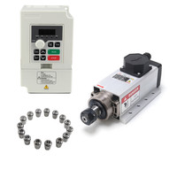Kit moteur de broche CNC Handi 2.2KW ER20 à bride, refroidi par air, avec roulement, onduleur 2.2KW, 1 jeu de pinces ER20, certifié CE pour machine CNC