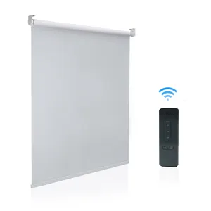 New style Cordless Sunscreen Window Shade Linen Iron Grey More Than 95% Blackout Fabric Roller Blinds