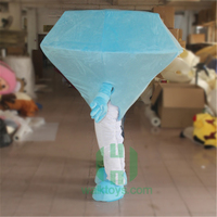Costume de diamant gonflable géant pour la marche, le cosplay, la promotion, les costumes de mascotte de diamant portables pour les entreprises