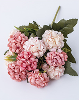 Fleurs artificielles, fausses fleurs en soie mini hydrangeas, décoration de mariage, bouquet décoratif, arrangements floraux en plastique, centre de table
