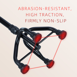 Gậy chống đi bộ 4 chân có thể điều chỉnh độ cao dành cho nam & nữ, tăng độ ổn định cho vật liệu phục hồi chức năng - Product Image 5