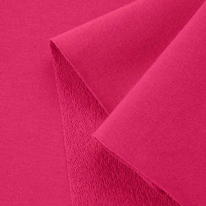 Tissu tricoté jersey simple rose 180 GSM 58/60 pouces extensible uni pour vêtements féminins, matière pour sweat-shirt, tissu éponge 100% coton - Product Image 1