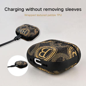 DL <span class=keywords><strong>เคส</strong></span>หนังโลโก้ที่กำหนดเองสำหรับ Airpods3 <span class=keywords><strong>Gen2</strong></span>มืออาชีพพร้อมเชือกและพวงกุญแจเคสหูฟังไร้สายกันกระแทกแบบมีสไตล์ - Product Image 3