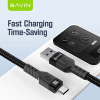 Câble de données USB à charge rapide Bavin CB262 12w en nylon tressé pour iPhone, accessoires pour téléphones mobiles en gros
