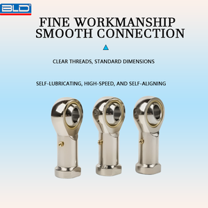 محامل نهاية القضيب OEM عالية الدقة من الفولاذ الكرومي المقاوم للتآكل والمطلي بالكروم، بخيوط M10، طرازات PHS SI6T/K SI8T/K SI10T/K SI12T/K - Product Image 3