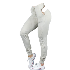 Pantalon de jogging décontracté pour femme, respirant, en toile, coupe skinny, taille haute, jambe large, collection automne 2026, ODM - Product Image 1